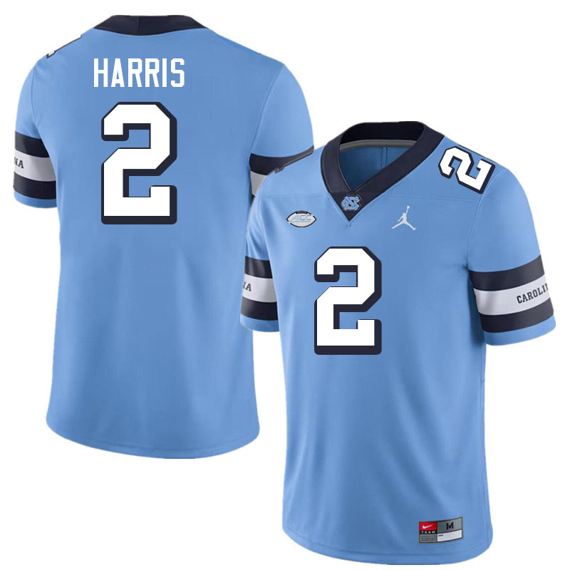 Men #2 Jakeen Harris North Carolina Tar Heels College Football Jerseys Stitched-Throwback